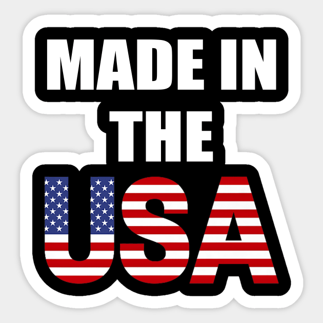 USA Flag Made In USA Sticker by Danielle Shipp